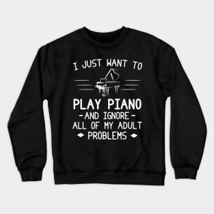 Key to Joyful Escapades! Funny Piano Tee & Hoodie Crewneck Sweatshirt